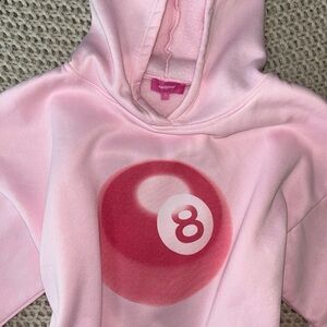 Pacsun Edikted Lucky 8-Ball Bubblegum Pink Hoodie size XS